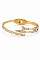 Pulseira Prego Luxo Cravejada - Banhado em Ouro 18k