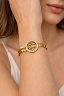 Bracelete Árvore da Vida Banhado em Ouro 18k