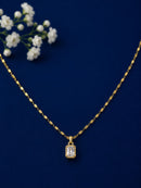 Colar Solitário Banhado em Ouro 18k
