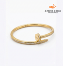 Bracelete Ponta Lone Diadema Banhado em Ouro 18k