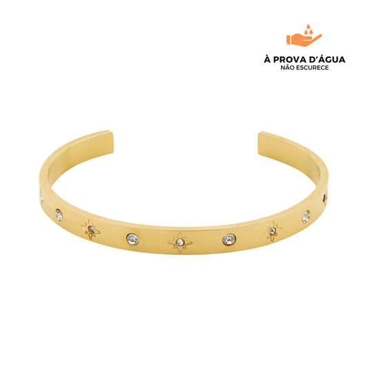 Bracelete Santorini Regulável Banhado em Ouro 18k