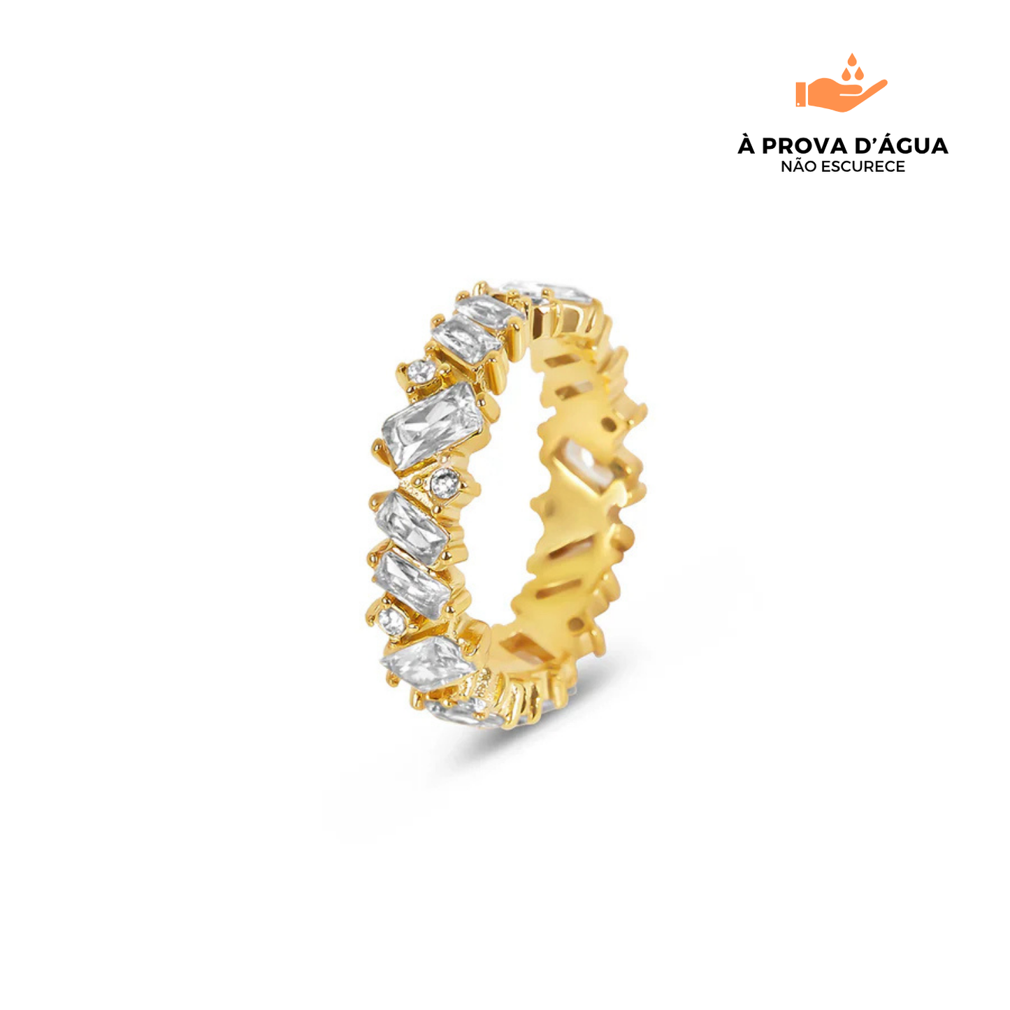 Anel Riviera Capri Banhado em Ouro 18k