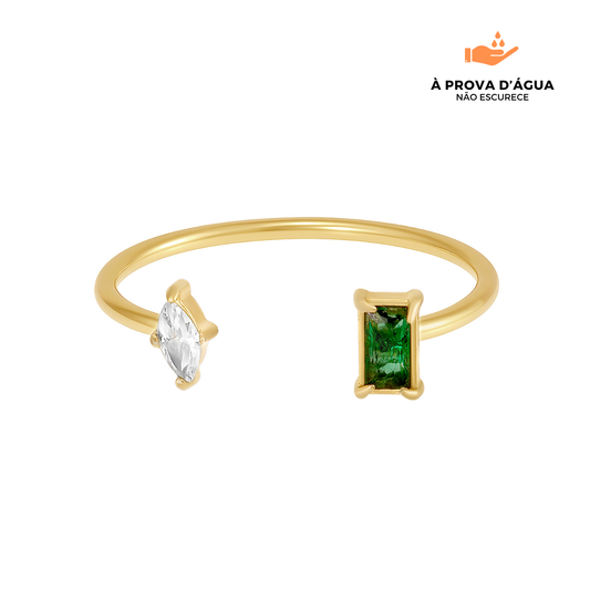 Anel Roma Regulável Banhado em Ouro 18k