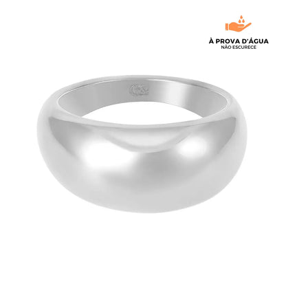 Anel Cúpula Banhado em Prata