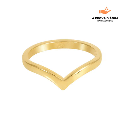 Anel Diadema Slim Banhado em Ouro 18k