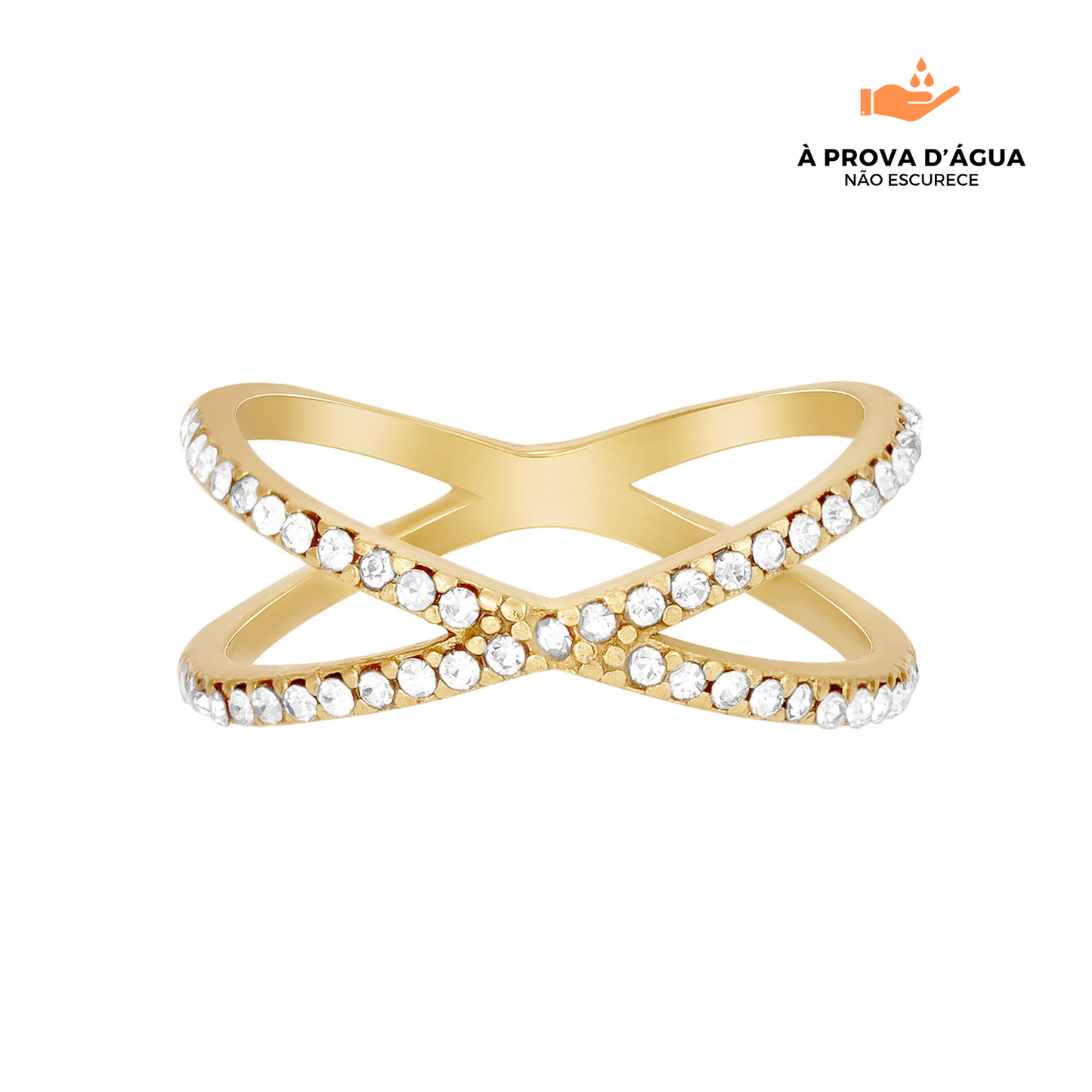 Anel Infinito Banhado em Ouro 18k