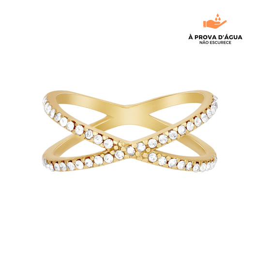 Anel Infinito Banhado em Ouro 18k