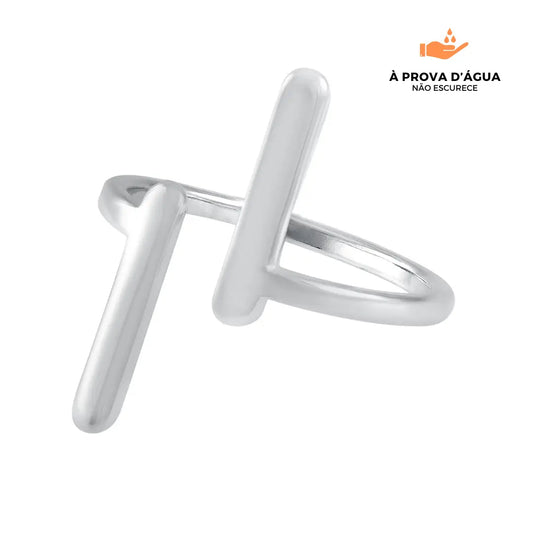 Anel Palermo Regulável Banhado Prata