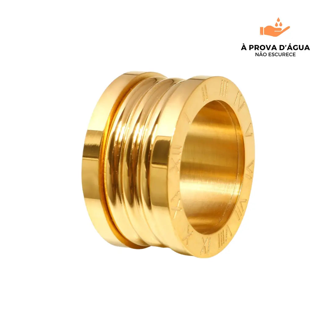 Anel Pedra Luca Slim Banhado em Ouro 18k