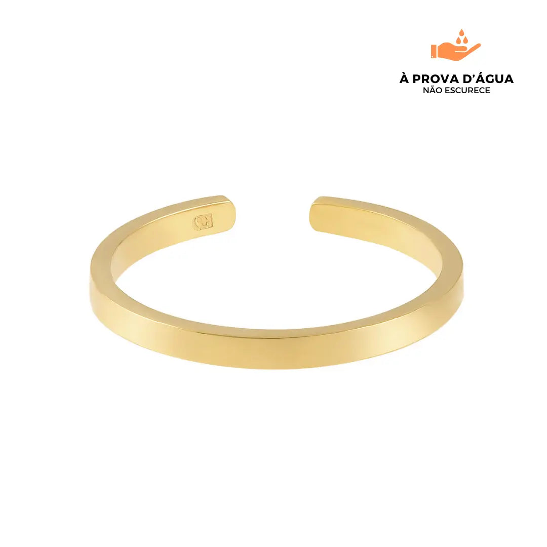 Anel Slim Regulável Banhado em Ouro 18k
