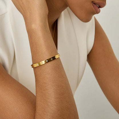 Bracelete Santorini Regulável Banhado em Ouro 18k