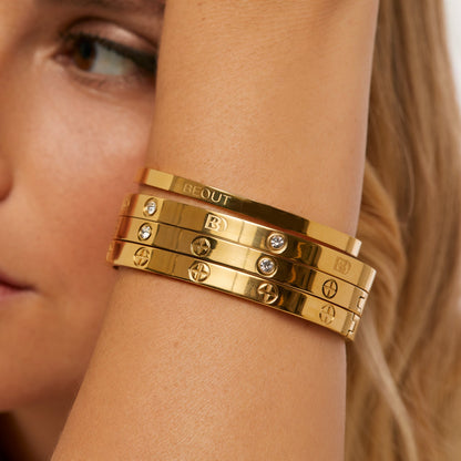 Bracelete Glamour Slim Banhado em Ouro 18k