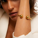 Bracelete Dual Regulável Banhado em Ouro 18k