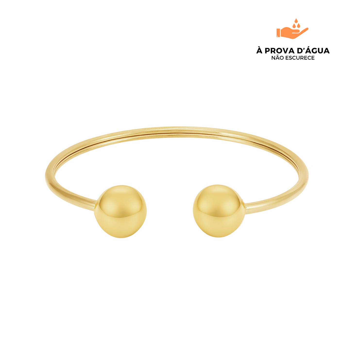 Bracelete Dual Regulável Banhado em Ouro 18k