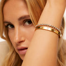 Bracelete Pedras de Glamour Banhado em Ouro 18k