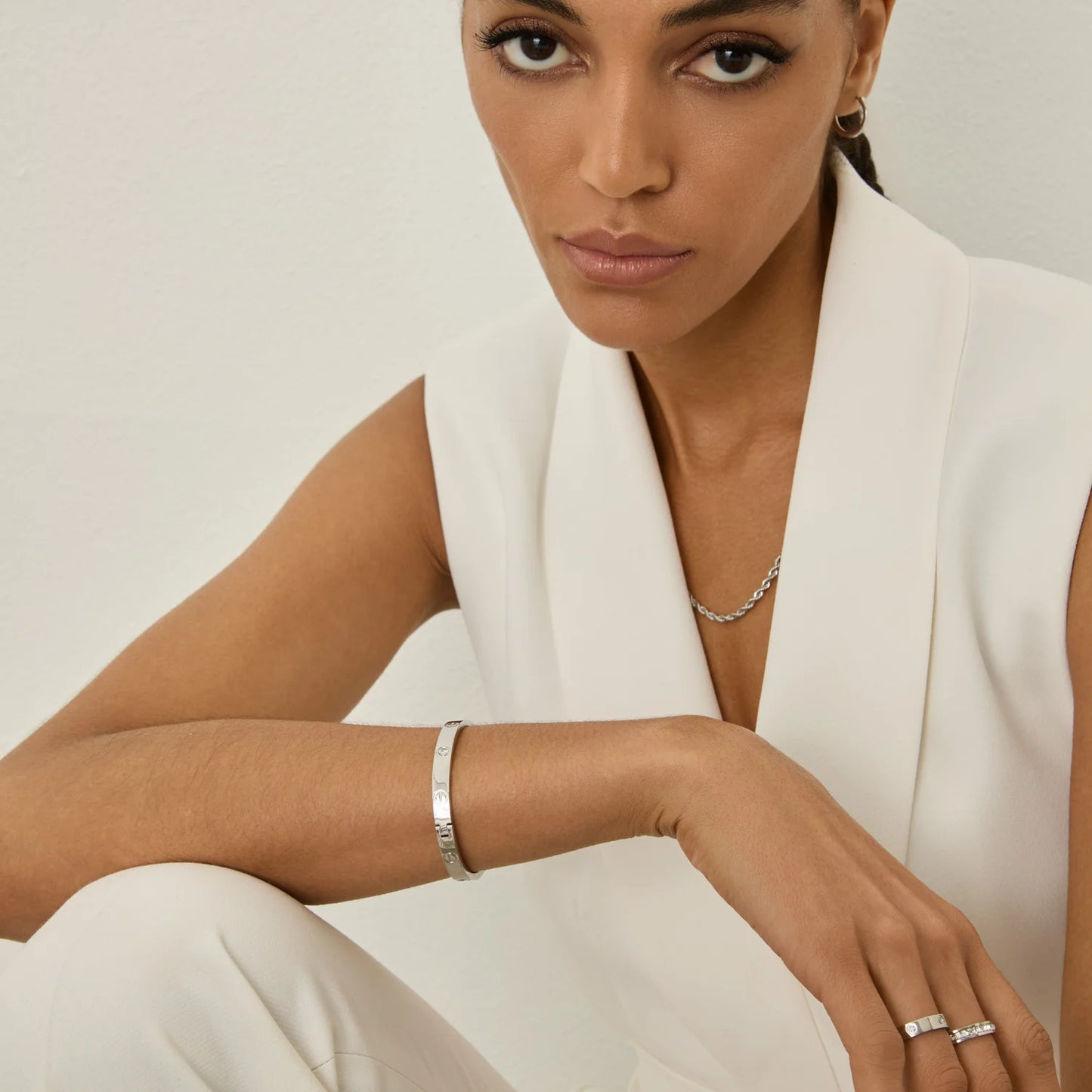 Bracelete Pedras de Glamour Banhado em Ouro 18k