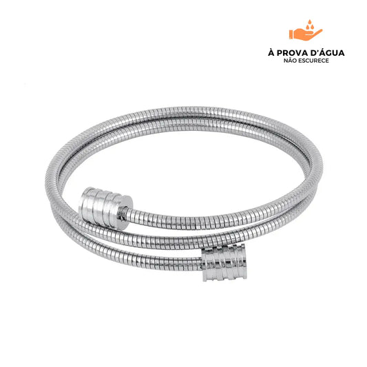 Bracelete Twister Banhado em Prata