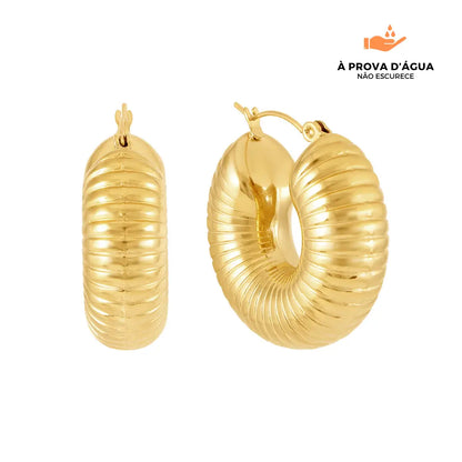 Brincos Maré Banhados em Ouro 18k