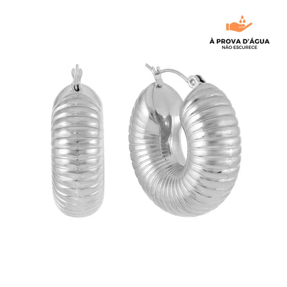 Brincos Maré Banhados em Prata