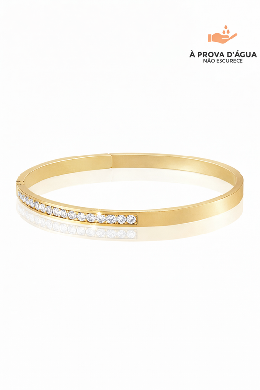 Bracelete Pedras  Banhado em Ouro 18k