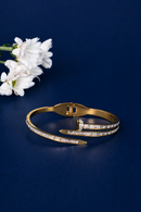 Pulseira Prego Luxo Cravejada - Banhado em Ouro 18k