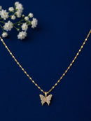 Colar Borboleta Banhado em Ouro 18k