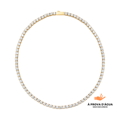 Colar Riviera Clássico Banhado em Ouro 18k