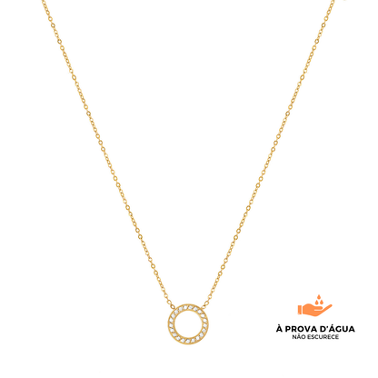 Colar Círculo de Luz Banhado em Ouro 18k