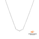 Colar Diadema Com Pedras Brilhantes Banhado em Prata