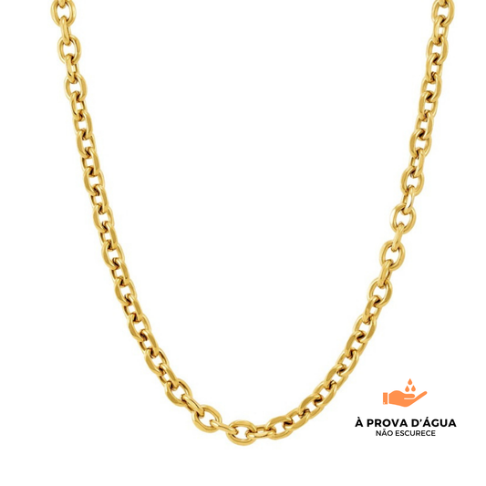 Colar Elos Clássico Banhado em Ouro 18k