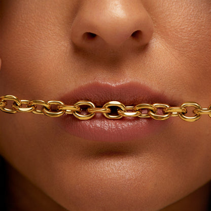 Colar Elos Clássico Banhado em Ouro 18k