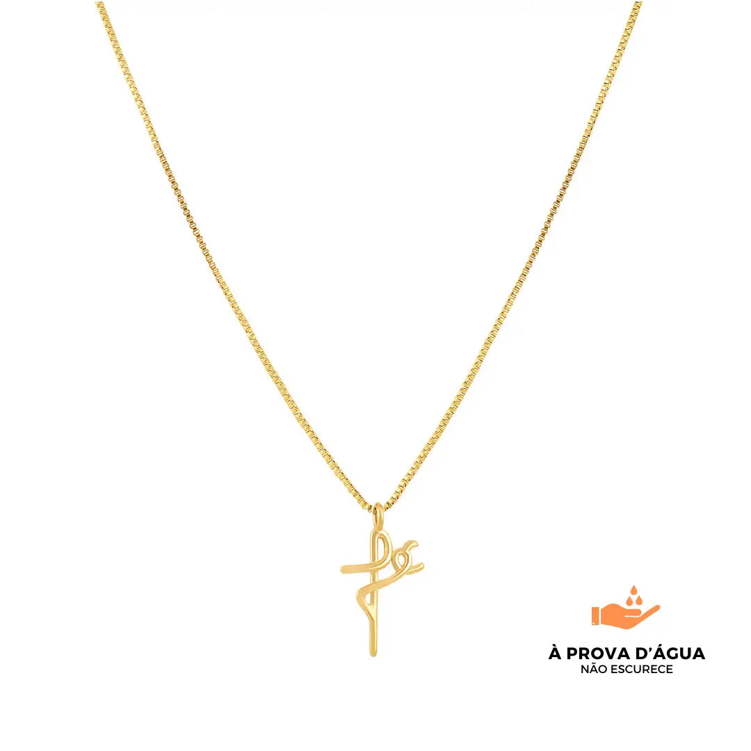 Colar Fé Banhado em Ouro 18k