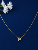 Colar Letra Aura Banhado em Ouro 18k