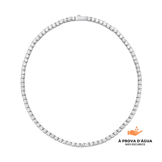 Colar Riviera Clássico Banhado em Prata