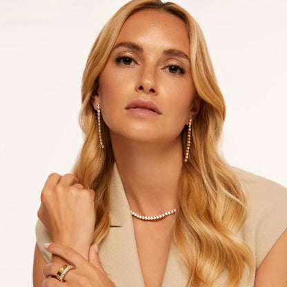 Colar Riviera Clássico Banhado em Ouro 18k