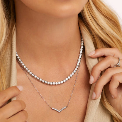 Colar Riviera Clássico Banhado em Prata