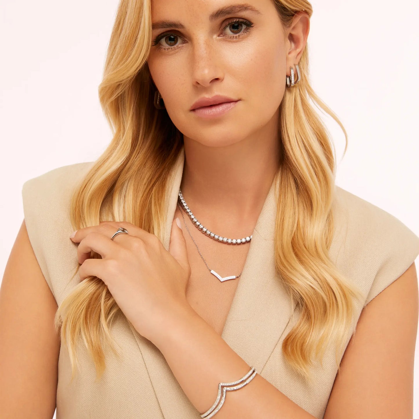 Colar Riviera Clássico Banhado em Prata