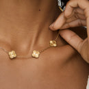 Colar de Trevo Dourado Banhado em Ouro 18k