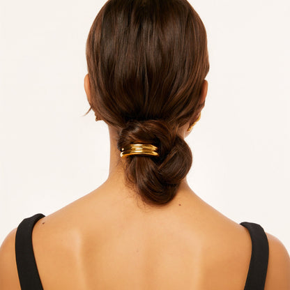 Elástico Duplo Glamour Banhado em Ouro 18k