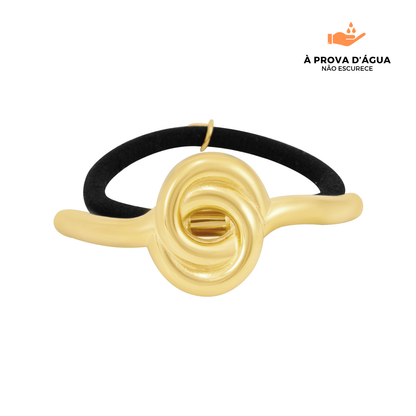 Elástico Nó Banhado em Ouro 18k