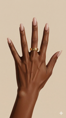 Anel Glamour Banhado em Ouro 18k