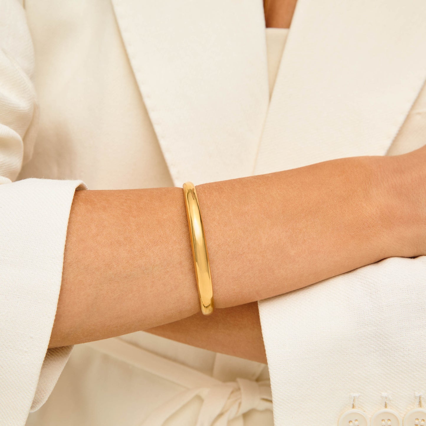 Bracelete Cúpula Regulável Banhado em Ouro 18k