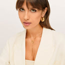 Colar Anel de Luz Banhado em Ouro 18k