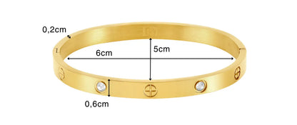 Bracelete Pedras de Glamour Banhado em Ouro 18k