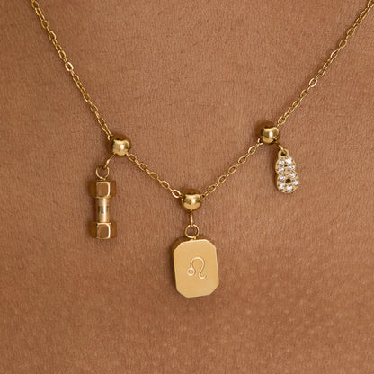 Pingente Força e Equilíbrio Banhado em Ouro 18k