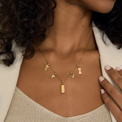 Pingente Inicial J Banhado em Ouro 18k