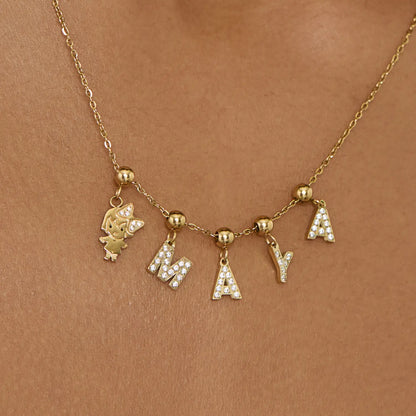 Pingente Inicial M Banhado em Ouro 18k