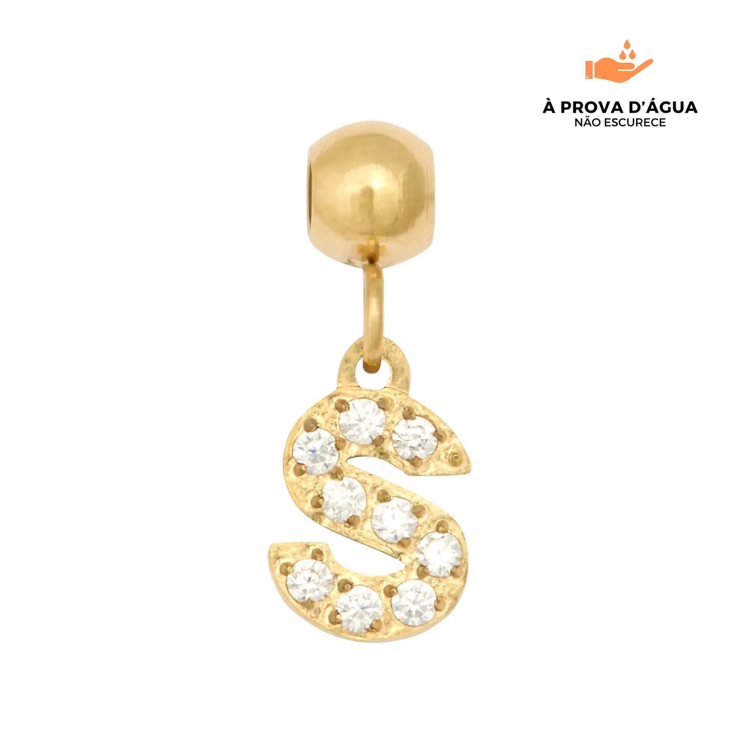 Pingente Inicial S Banhado em Ouro 18k
