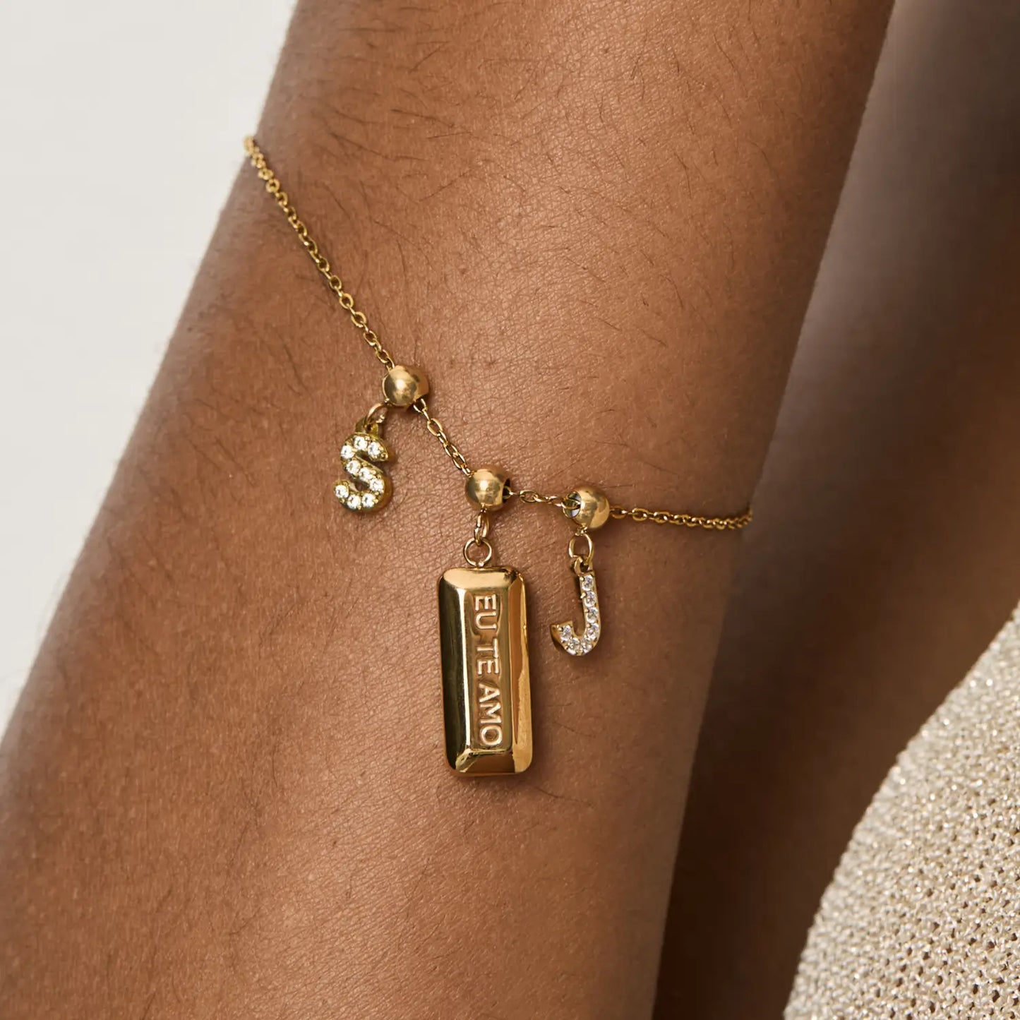 Pingente Inicial S Banhado em Ouro 18k