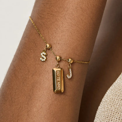 Pingente Inicial S Banhado em Ouro 18k